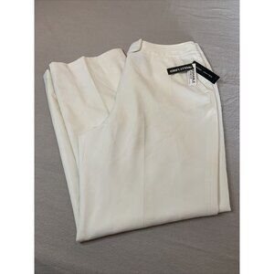 Larry Levine Women's Pants Washable Stretch Fully Line 16 Cream color